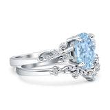Two Piece Oval CZ Ring