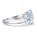 Two Piece Oval CZ Ring