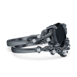 Two Piece Oval CZ Ring