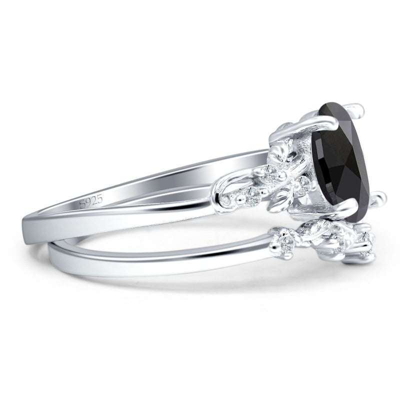 Two Piece Oval CZ Ring