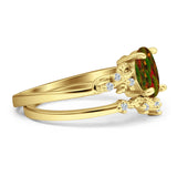 Two Piece Oval CZ Ring