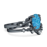 Two Piece Oval CZ Ring