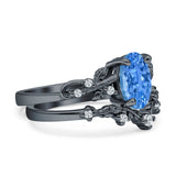 Two Piece Oval CZ Ring