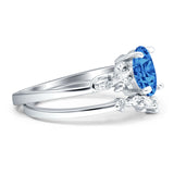 Two Piece Oval CZ Ring