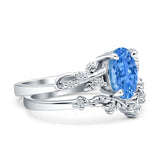 Two Piece Oval CZ Ring