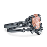 Two Piece Oval CZ Ring