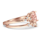 Two Piece Oval CZ Ring