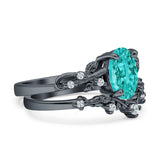 Two Piece Oval CZ Ring