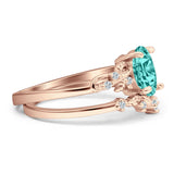 Two Piece Oval CZ Ring