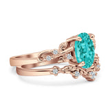 Two Piece Oval CZ Ring
