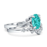Two Piece Oval CZ Ring