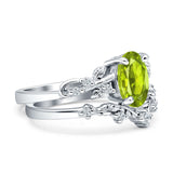 Two Piece Oval CZ Ring