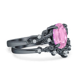 Two Piece Oval CZ Ring