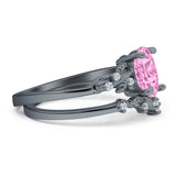 Two Piece Oval CZ Ring