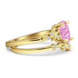 Two Piece Oval CZ Ring