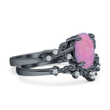 Two Piece Oval CZ Ring