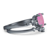 Two Piece Oval CZ Ring