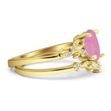 Two Piece Oval CZ Ring