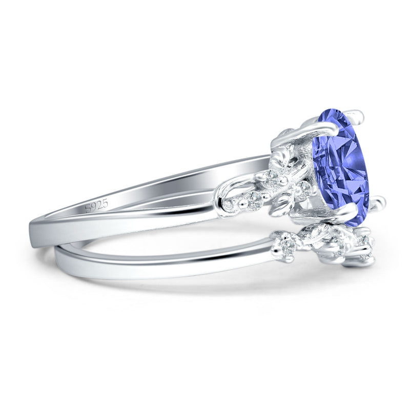 Two Piece Oval CZ Ring