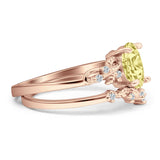 Two Piece Oval CZ Ring