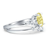 Two Piece Oval CZ Ring