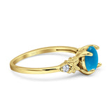 Art Deco Round Natural Stone Floral Ring