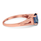 Art Deco Oval Natural Stone Wedding Ring
