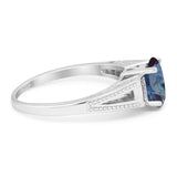 Art Deco Oval Natural Stone Wedding Ring