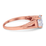 Art Deco Oval Natural Stone Wedding Ring