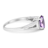 Art Deco Oval Natural Stone Wedding Ring