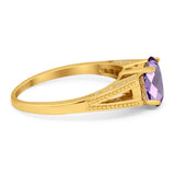 Art Deco Oval Natural Stone Wedding Ring