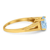 Art Deco Oval Natural Stone Wedding Ring