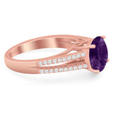 Vintage Style Round Natural Stone Ring