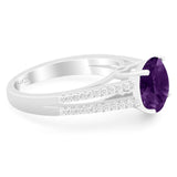 Vintage Style Round Natural Stone Ring