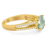 Vintage Style Round Natural Stone Ring