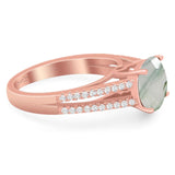 Vintage Style Round Natural Stone Ring