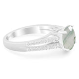 Vintage Style Round Natural Stone Ring