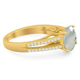 Vintage Style Round Natural Stone Ring