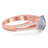 Vintage Style Round Natural Stone Ring