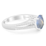 Vintage Style Round Natural Stone Ring