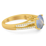 Vintage Style Round Natural Stone Ring