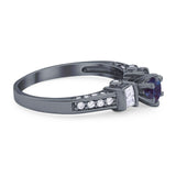 Art Deco Round Natural Stone Cocktail Ring