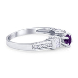 Art Deco Round Natural Stone Cocktail Ring