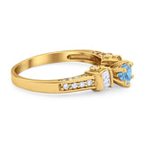 Art Deco Round Natural Stone Cocktail Ring