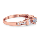 Art Deco Round Natural Stone Cocktail Ring