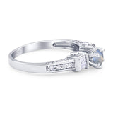 Art Deco Round Natural Stone Cocktail Ring