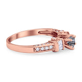 Art Deco Round Natural Stone Cocktail Ring