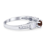 Art Deco Round Natural Stone Cocktail Ring