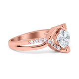 Art Deco Round Natural Stone Twisted Ring