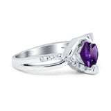 Art Deco Round Natural Stone Twisted Ring